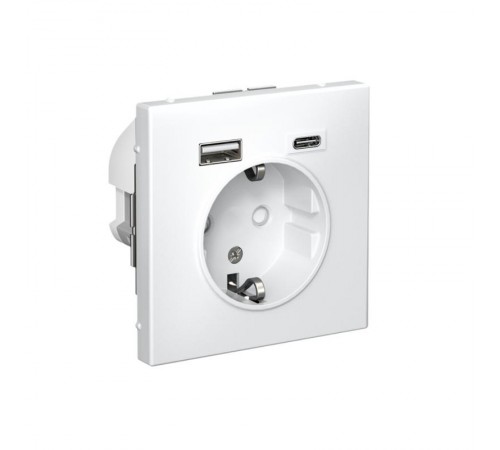 ArtGallery Лотос Розетка 16А с 2 USB A+C, 5В/2,4А/3,0А, 2х5В/1,5А, механизм  GAL001332  SE