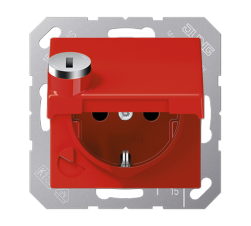 SCHUKO-розетка  с крышкой  AS1520BFKLSLRT Jung