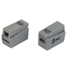 Клемма  NO-225-411 быстрозажимная 221-112 для светильников 2 полюса 0.5-2.5мм2 (упаковка 50 шт.)  Б0067980  ЭРА