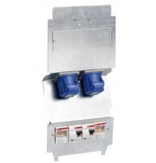 Панель монтажная CWFB2216E/16A, оцинкованная сталь 2xCEE 2P+E, 2хАВДТ C16, 30mA, 2 счетчика электроэнергии  2CMA177242R1000  ABB