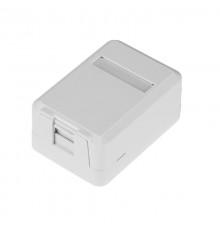Корпус настенной розетки под 1 модуль Keystone Jack белый  03-0221  REXANT