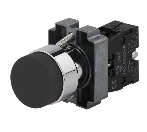 Кнопка управления LAY5-BL21 без подсветки черная 1з (20/200/5000)  Б0045670  ЭРА