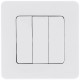 Inspiria Белый Выключатель 3-клавишный С/У без рамки  673540  Legrand