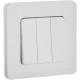 Inspiria Белый Выключатель 3-клавишный С/У без рамки  673540  Legrand
