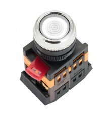 Кнопка ABLFS-22 с подсветкой белый NO+NC 230В EKF PROxima  ablfs-22-w  EKF