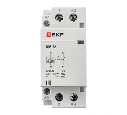 Контактор модульный КМ 32А NО+NC (2 мод.) EKF PROxima  km-2-32-11  EKF