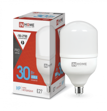 Лампа светодиодная LED-HP-PRO 30Вт 230В Е27 6500К 2700Лм  4690612031088  IN HOME