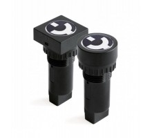 Индикатор положения выключателя, штекерное подкл., уст.размер 22/30, круг., зел., 230В,  AP0F23DG230  DKC