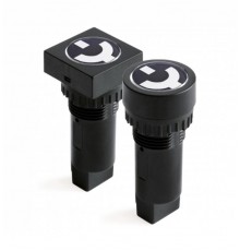 Индикатор положения выключателя, штекерное подкл., уст.размер 22/30, квад., крас., 230В,  AP4F23DR230  DKC