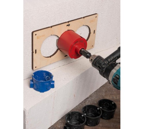 Шаблон для подрозетников c 3 отв. диам. 82 мм EKF Expert  sh-d82-3  EKF