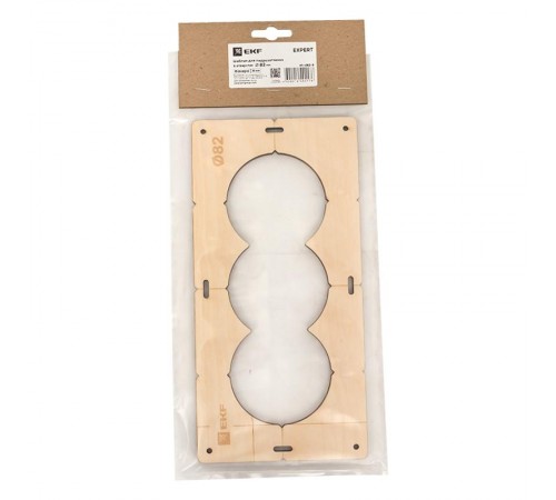 Шаблон для подрозетников c 3 отв. диам. 82 мм EKF Expert  sh-d82-3  EKF