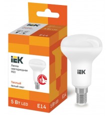 Лампа светодиодная LED 5Вт Е14 220В 3000К R50 рефлектор  LLE-R50-5-230-30-E14  IEK