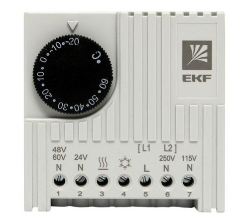 Термостат NO/NC (охлаждение/обогрев) на DIN-рейку 5-10A 230В IP20 EKF PROxima  thermo-no-nc-din  EKF
