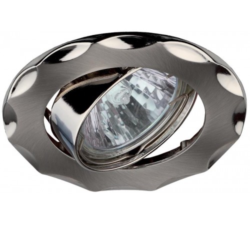 Светильник литой поворотный "звезда" KL12A SN/N под лампу MR16,12V/220V, 50W сатин никель/никель  C0043688  ЭРА