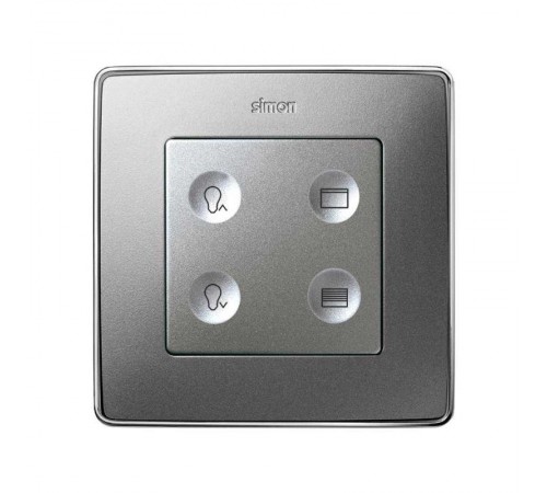 Сенсорный 4-кл выключатель с тематической маркировкой Т3, алюминий  8000645-093  Simon