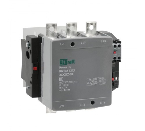 Контактор 330А 110В_АС АС3_ АС4 1НО+1НЗ КМ-102  21963DEK  DEKraft