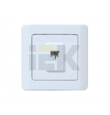 РТ-4-ГБ Розетка телефонная (в сборе) "ЛЕГАТА"  цвет:белый  ETG10-K01-AC  IEK