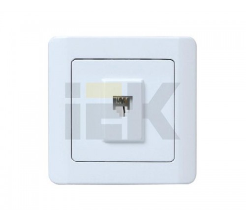 РТ-4-ГБ Розетка телефонная (в сборе) "ЛЕГАТА"  цвет:белый  ETG10-K01-AC  IEK