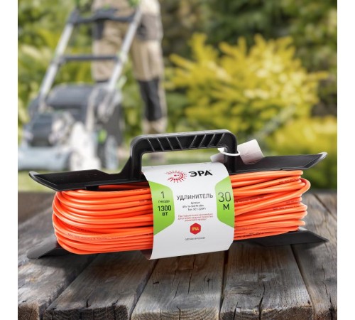 Удлинитель силовой ЭРА UFx-1e-3x0.75-30m-IP44 на рамке c/з 1 гн 30м ПВС 3x0.75  Б0046827  ЭРА