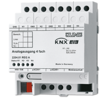 Аналоговый актуатор, 4 канала, для работы аналогового вывода требуется питание 24 В АС. Необходимое питание может обеспечить блок питания арт. WSSV 10
