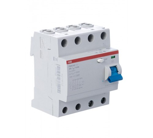 Выключатель дифференциальный (УЗО) F204 4п 25А 30мА тип AC  2CSF204001R1250  ABB