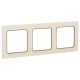 Стокгольм Рамка 3-местная белая с линией цвета шампань PROxima  EAM-G-302-20  EKF