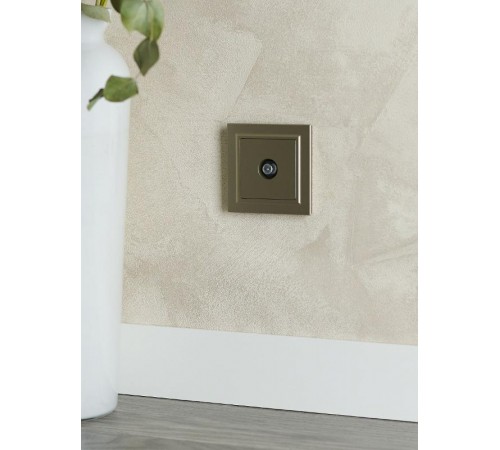 BRITE Розетка TV проходная РТВ10-0-БрШ шампань   BR-A10-P-K37  IEK