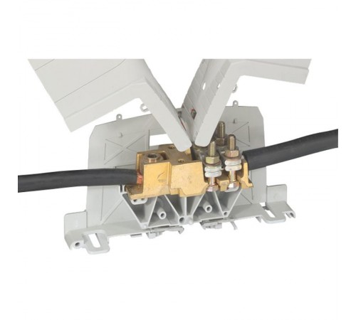 Силовая клемма Viking 3 - два вывода под кабель - шаг 55 мм  039011  Legrand