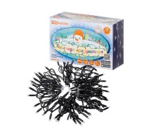 Гирлянда светодиодная СГУ100Б10, 10м, мерц-е, 6500К, каучук чер., посл. подкл, IP65, 250 В,  SQ0361-0043  TDM ELECTRIC