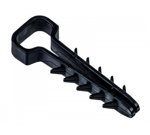 Дюбель-хомут 6х14мм плоск. каб. нейл. черн. (25шт/упак)  UDH14-06-14-025-K02  IEK