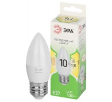 Лампа светодиодная  GREEN LINE LED B35-10W-830-E27 GL E27 10 Вт свеча теплый свет  Б0067097  ЭРА