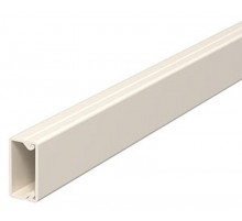 Мини-канал WDK с крышкой 10x20x2000 мм (высота борта 10,5 мм, крышка 20 мм) ПВХ кремовый RAL 9001  6150756  OBO Bettermann