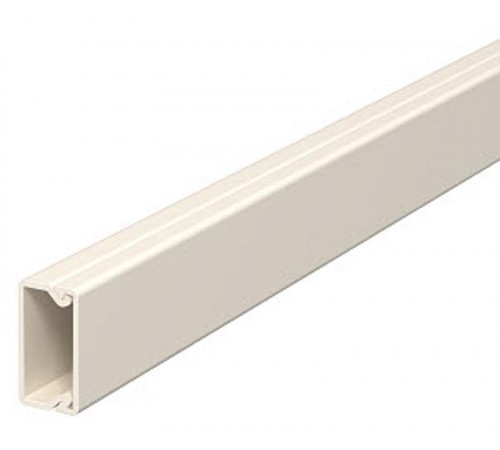 Мини-канал WDK с крышкой 10x20x2000 мм (высота борта 10,5 мм, крышка 20 мм) ПВХ кремовый RAL 9001  6150756  OBO Bettermann