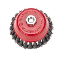 Щетка чашечная для УШМ крученая стальная проволока 125 мм М14  KR-91-1235  Kranz