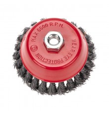 Щетка чашечная для УШМ крученая стальная проволока 125 мм М14  KR-91-1235  Kranz