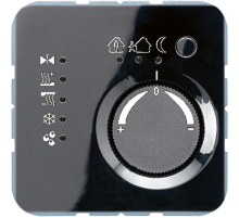 KNX-регулятор с шинным сопряжением с ручкой для установки температуры; черный CD2178TSSW Jung