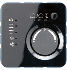 KNX-регулятор с шинным сопряжением с ручкой для установки температуры; черный  CD2178SW  Jung