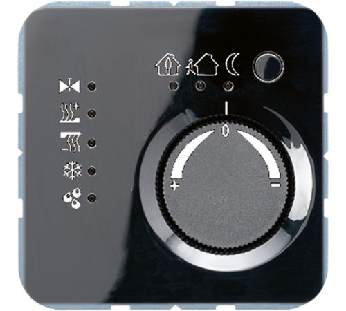 KNX-регулятор с шинным сопряжением с ручкой для установки температуры; черный CD2178TSSW Jung