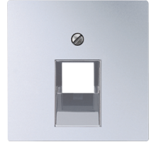Крышка для одинарных телефонных и компьютерных розеток (UAE), фиксация винтом; дюропласт; алюминий; A500  A569-1PLUAAL  Jung