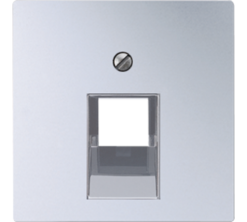 Крышка для одинарных телефонных и компьютерных розеток (UAE), фиксация винтом; дюропласт; алюминий; A500  A569-1PLUAAL  Jung