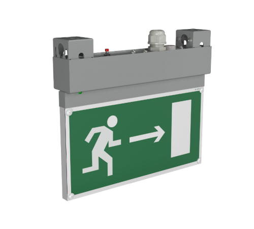 Указатель аварийный светодиодный LED  BS-NEXTRINO-71-S1-INEXI2 Gray 6,3Вт 1ч IP40 постоянный накладной  а15510   Белый свет