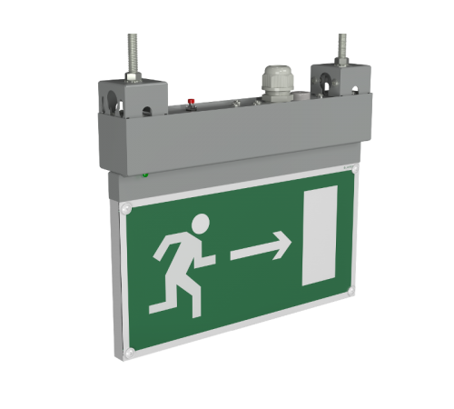 Указатель аварийный светодиодный LED  BS-NEXTRINO-71-S1-INEXI2 Gray 6,3Вт 1ч IP40 постоянный накладной  а15510   Белый свет