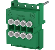 Разъем FIC-2/4-R для токовых цепей, монтаж в стойку, для установки контактов BRE-C, 2 ряда по 4 полюса  1SNA166529R2000  TE