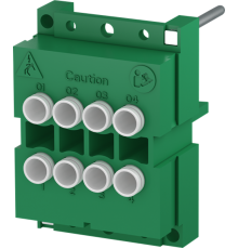 Разъем FIC-2/4-R для токовых цепей, монтаж в стойку, для установки контактов BRE-C, 2 ряда по 4 полюса  1SNA166529R2000  TE