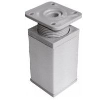 Ножка алюм.квадрат, регулир.сверху, 40х40х100 мм, мат.хром. - накл.   127474  Tech-KREP