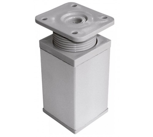 Ножка алюм.квадрат, регулир.сверху, 40х40х100 мм, мат.хром. - накл.   127474  Tech-KREP