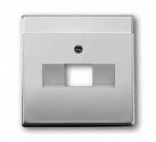 Накладкадля 1-постовой телекоммуникационной розетки 0213, 0216, с полем для надписи, серия pur/сталь  1710-0-3763   2CKA001710A3763  ABB