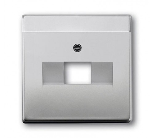 Накладкадля 1-постовой телекоммуникационной розетки 0213, 0216, с полем для надписи, серия pur/сталь  1710-0-3763   2CKA001710A3763  ABB