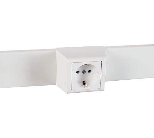 Суппорт с рамкой 1 пост (45х45) на профиль для кабель-канала 60х16  060007S  SPL