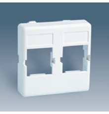 Simon 27 Адаптер на 2 RJ45 75542-30, белый  27083-35  Simon